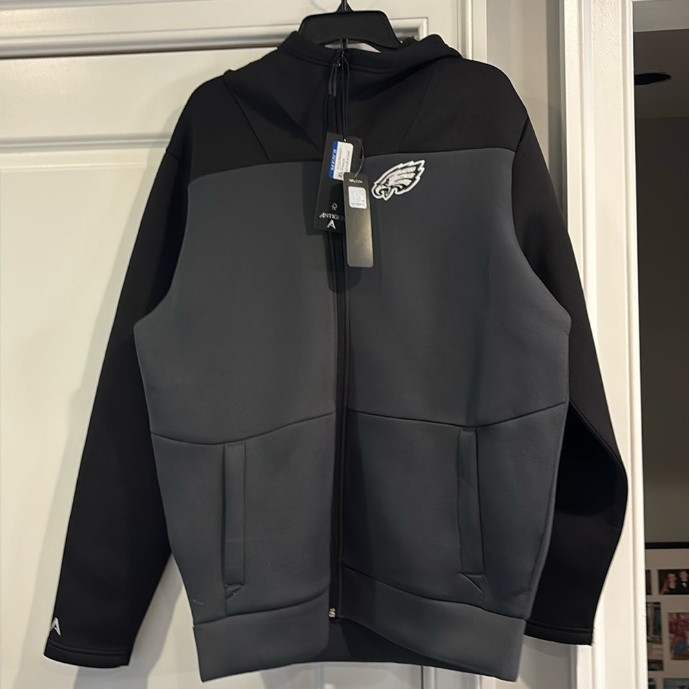 NFL Philadelphia Eagles Antigua Men's XL Full Zip Hooded Performance Jacket, NWT